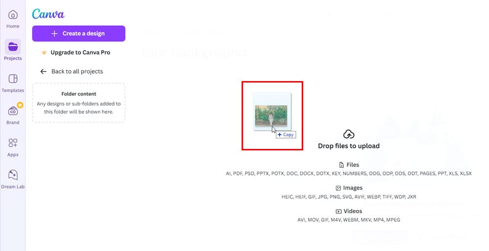 Перенести изображение в дизайн