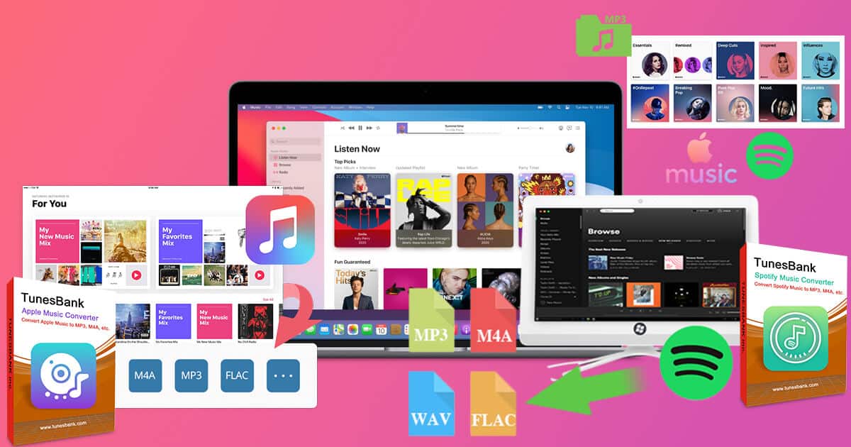 Конвертация Apple Music и Spotify в MP3 — TunesBank