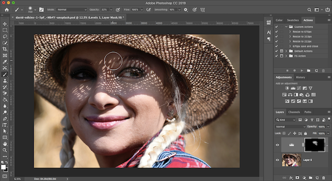 paint out shadows photoshop