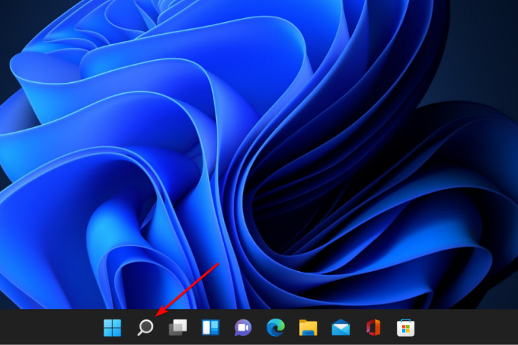 Иконка поиска в панели задач Windows 11