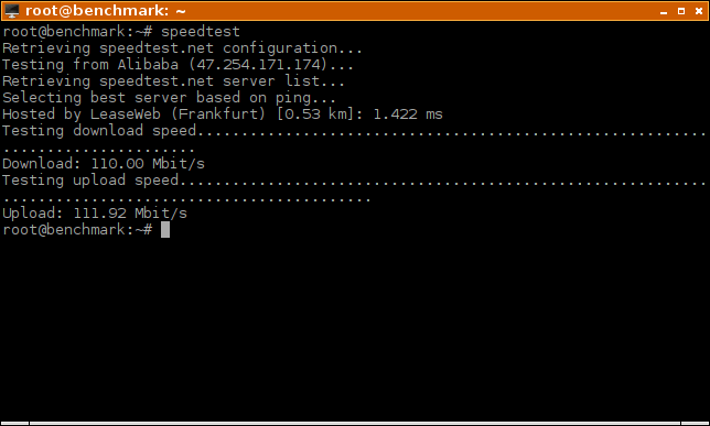 Результаты Speedtest