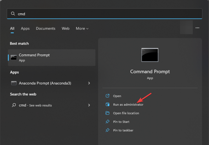 Окно командной строки с повышенными правами