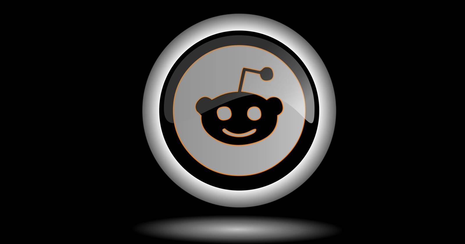 Темный логотип Reddit с инопланетянином