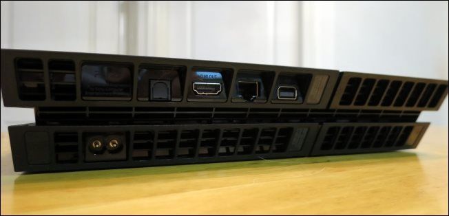 Rear of PS4