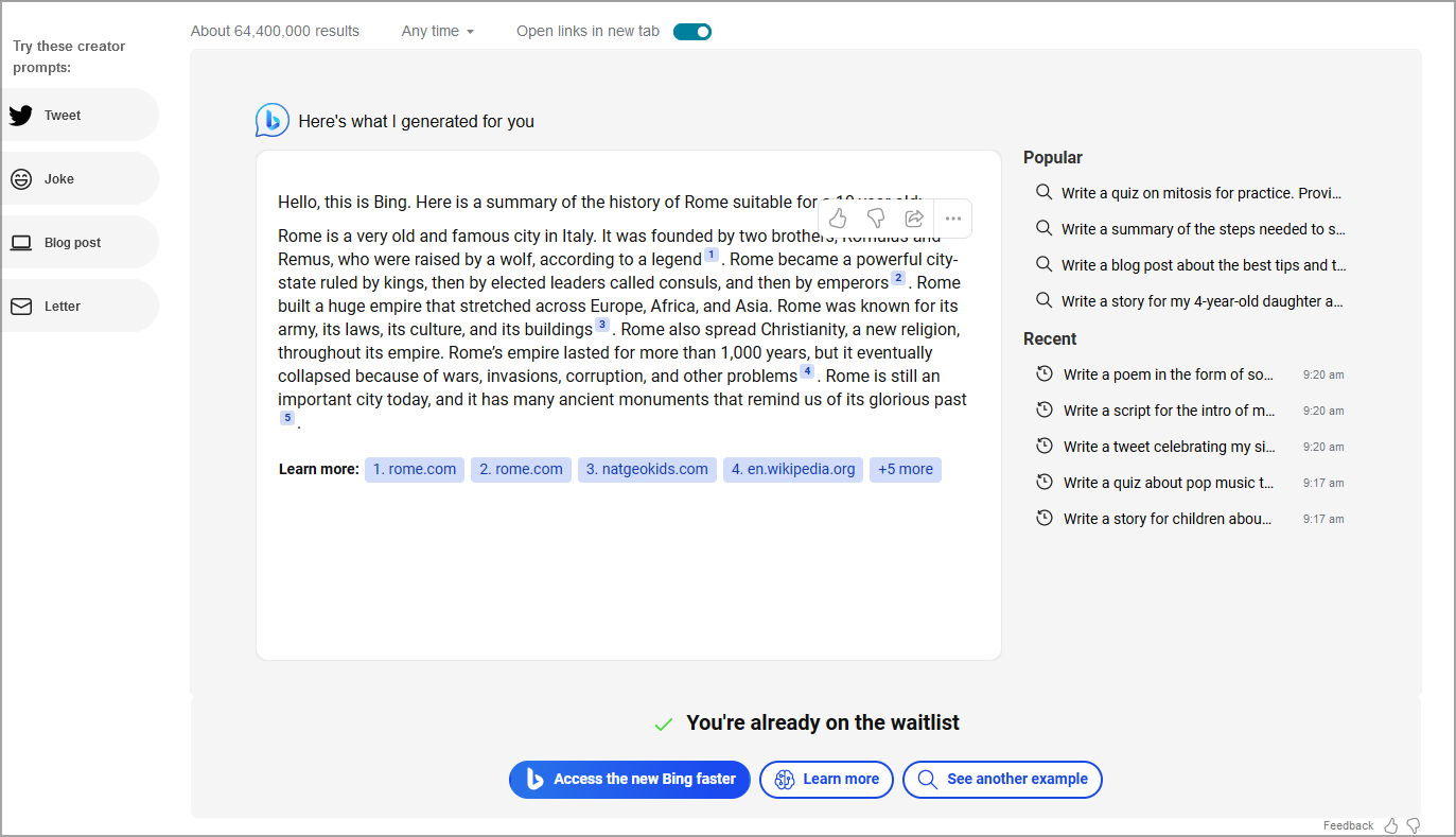 Альтернативный макет с дополнительными подсказками для генерации содержимого