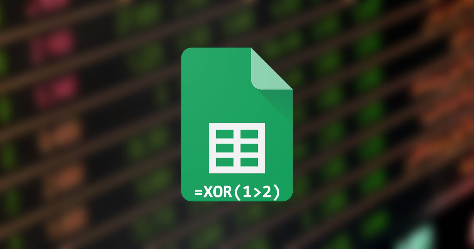 Логотип Google Sheets с символом XOR