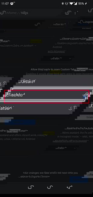 Включение флага Incognito Screenshot в Chrome