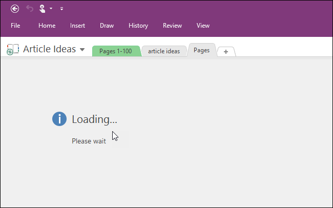 Сообщение о загрузке заметок во время синхронизации
