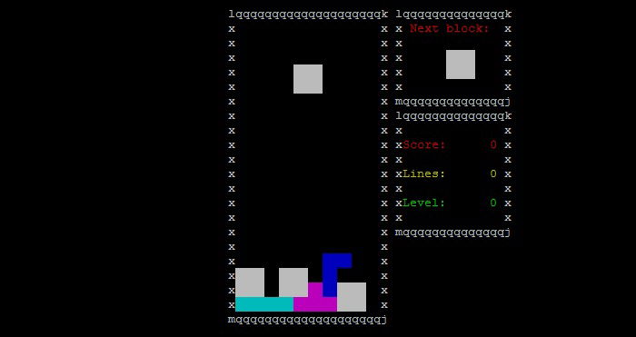 Bastet — продвинутый Tetris в терминале