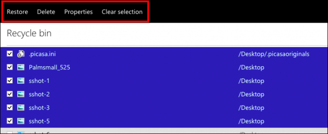 Примеры действий с выбранными файлами в OneDrive