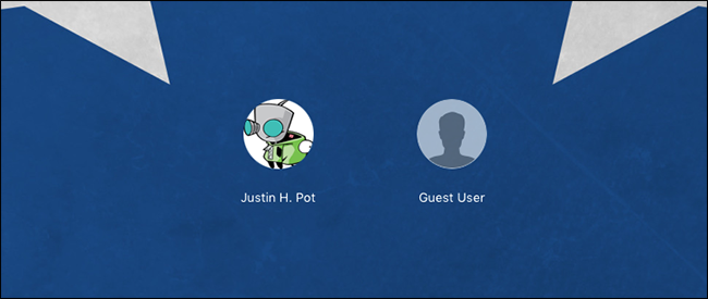 Экран входа macOS: список пользователей и аватары