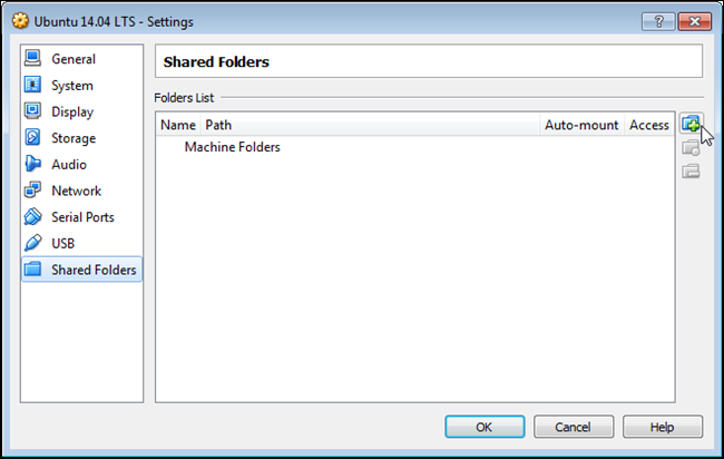 Добавление общей папки в VirtualBox