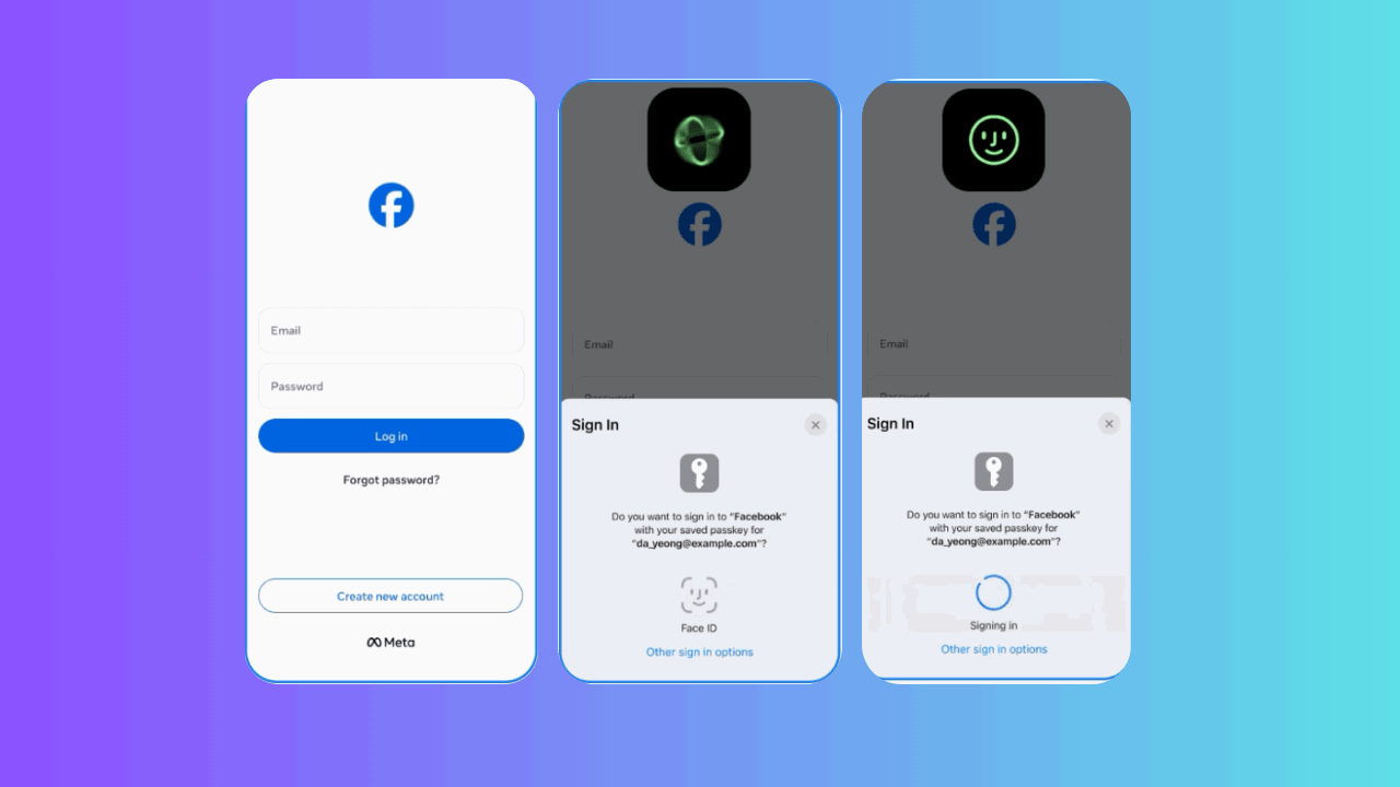 Настройка passkeys в Facebook