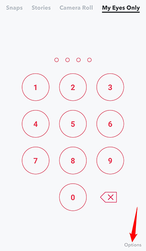 Нажмите «Options» в нижнем правом углу