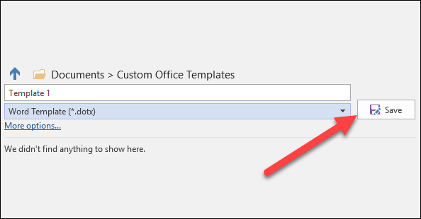 Кнопка Сохранить в диалоге Сохранить как