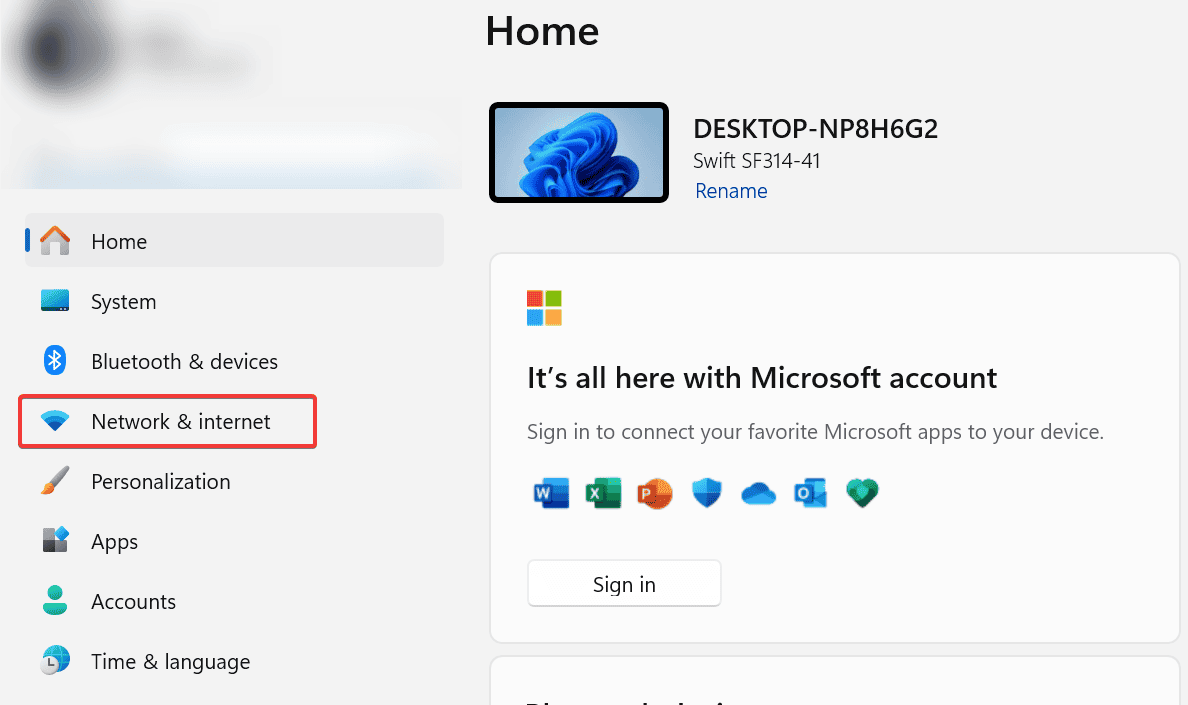 Параметры Сеть и Интернет в Windows 11