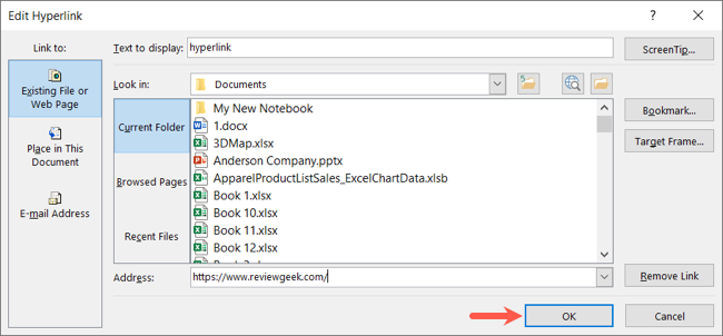 Кнопка «ОК»