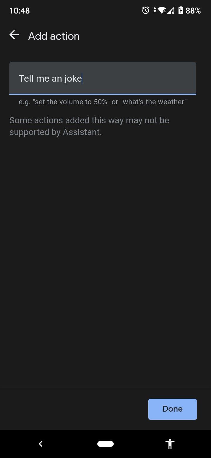 добавление действия в личную рутину