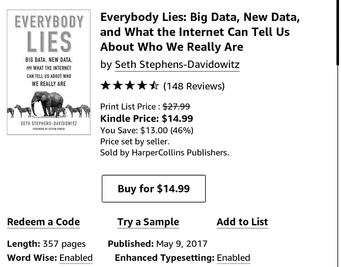 Страница товара книги в Kindle Store