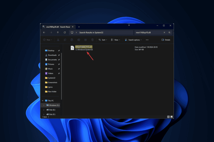 Исправить msv1160cp10.dll — причины и решения