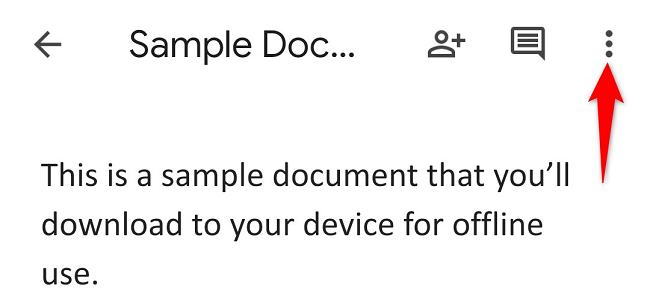 Выберите три точки в правом верхнем углу