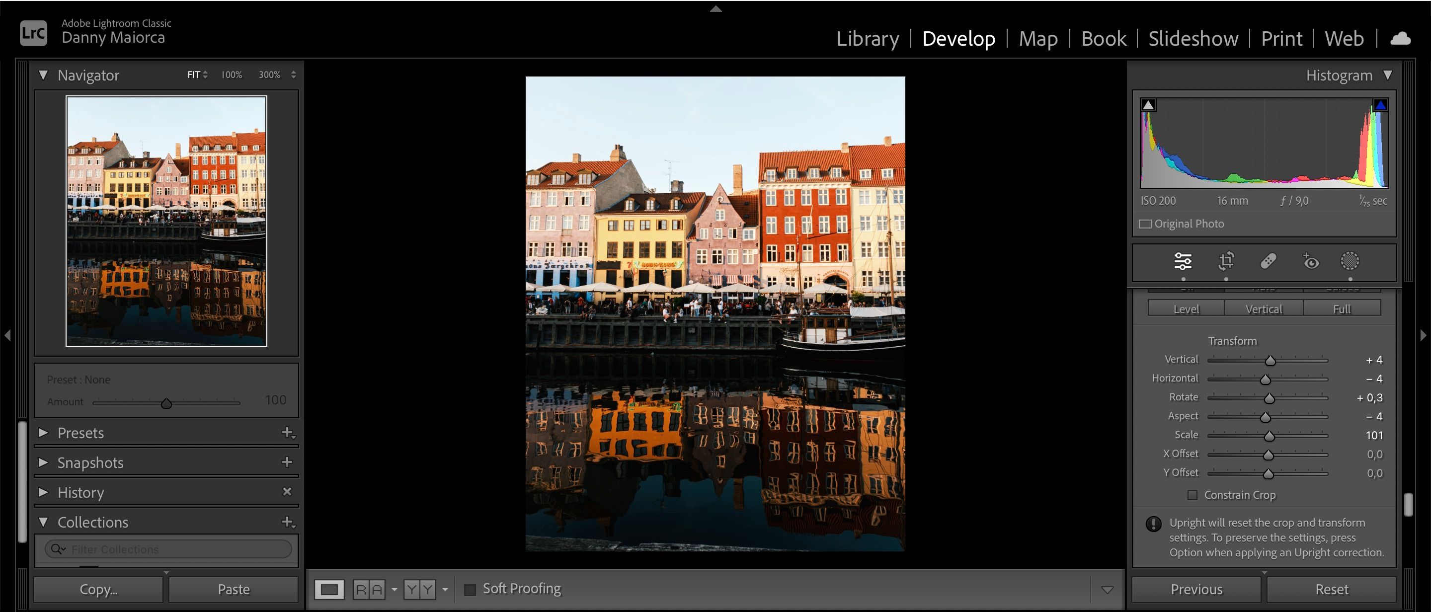 Ползунок Scale в Adobe Lightroom для изменения масштаба изображения