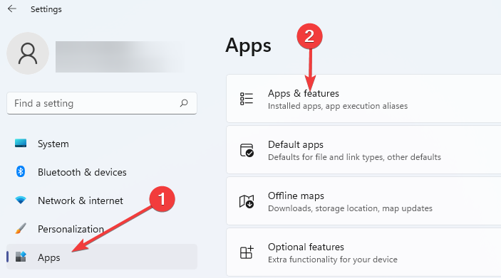 Список приложений и компонентов в Windows
