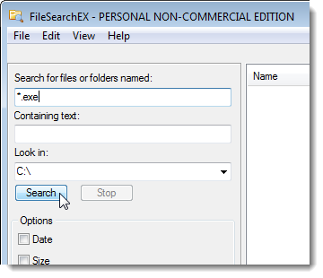 Нажатие Search для запуска поиска