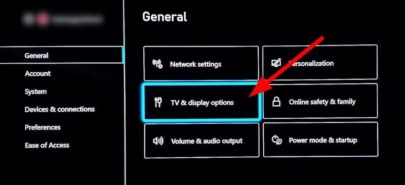 Параметры ТВ и отображения Xbox