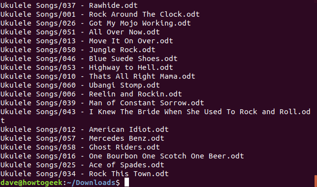 Распаковка всех файлов из tar-архива, список в терминале