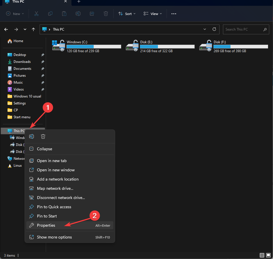 Окно свойств системы для настройки переменных среды