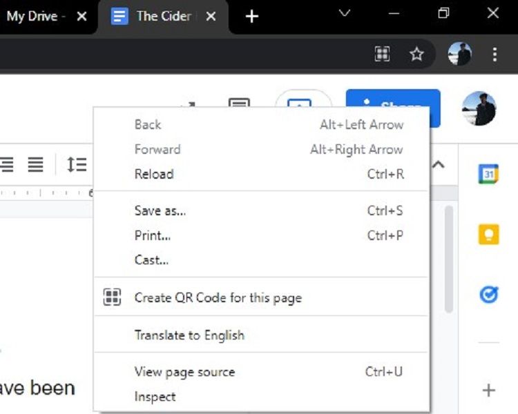 Инструмент создания QR‑кода для страницы Chrome