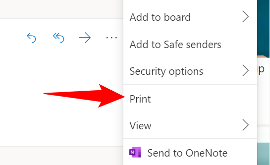 Выберите Печать в меню.