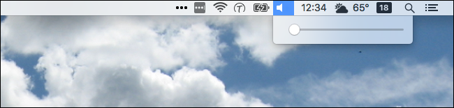 Индикатор звука Mac отключён