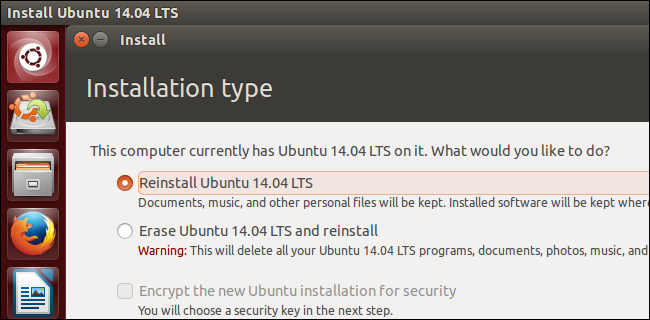 Установка Ubuntu с переустановкой и сохранением файлов