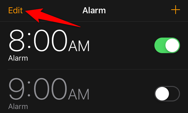 Нажмите «Изменить», затем «–» и «Удалить»