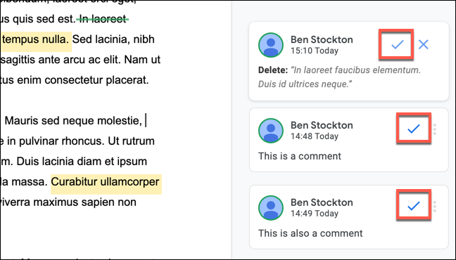 Иконка галочки в поле комментария для принятия