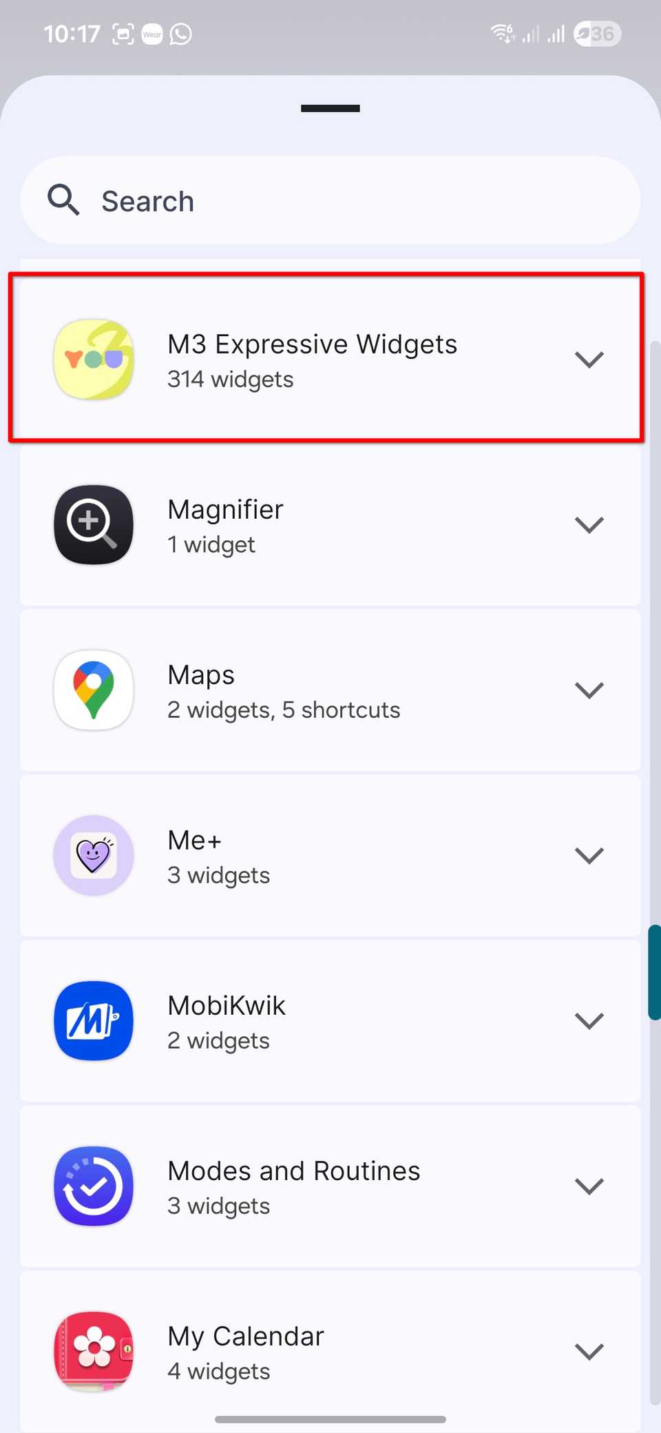 The Material You Widget pack collection.