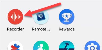 open the recorder app
