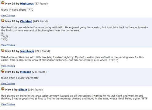 Лог в электронном виде и бумажный логбук внутри кэша