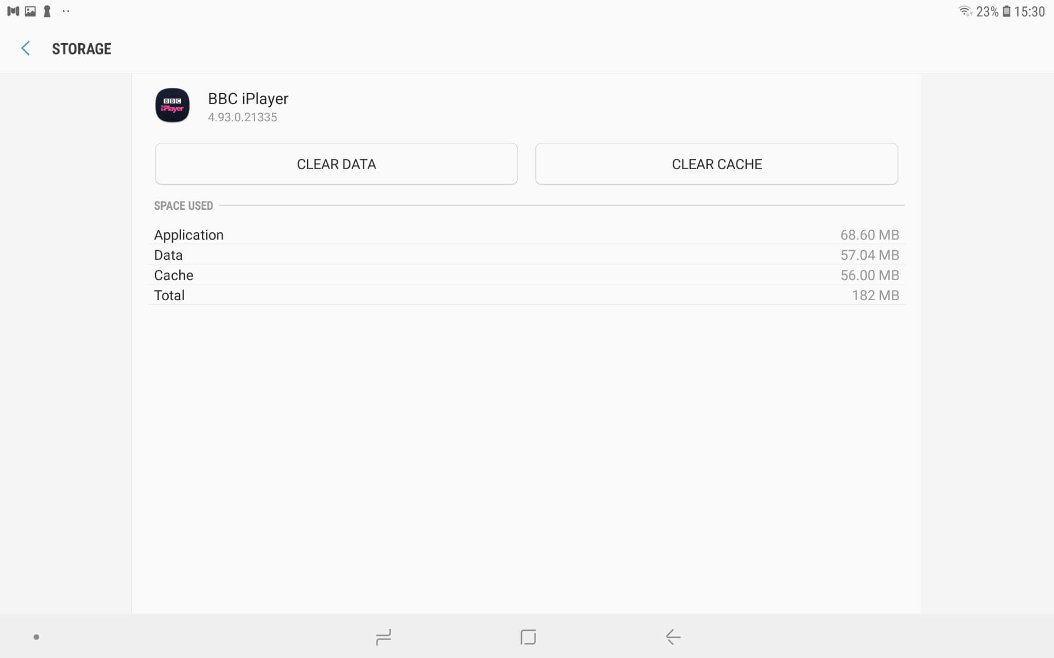 Кнопка Очистить данные в настройках приложения Netflix