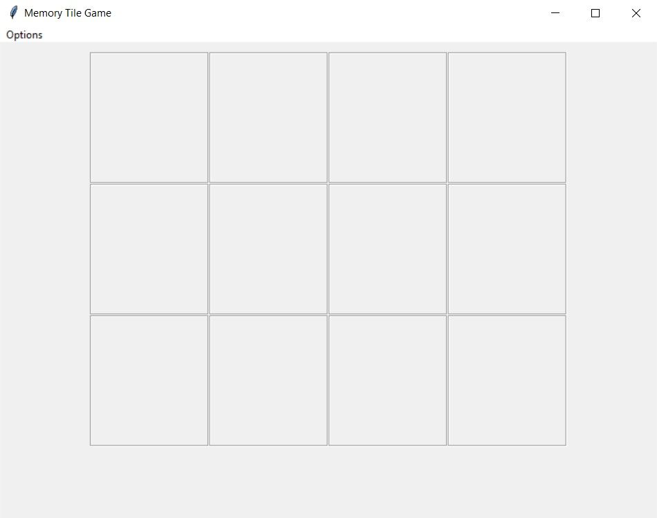 Вывод: начальное состояние игры с 12 пустыми кнопками