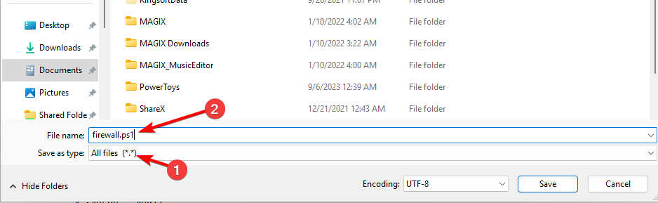 Папка: файл firewall.ps1 сохранён в проводнике