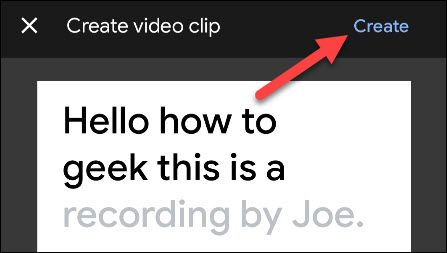 create the clip
