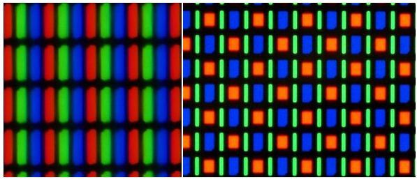 Схема матрицы Pentile в OLED-экране