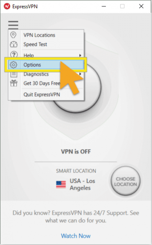 Настройки ExpressVPN