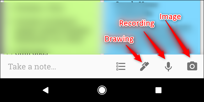 Панель добавления медиа в заметку