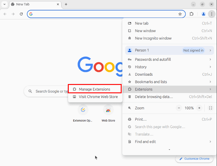 Скриншот, показывающий расположение опции