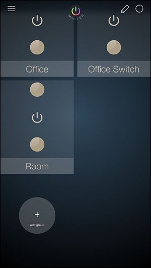 Группа Room в списке контроллера