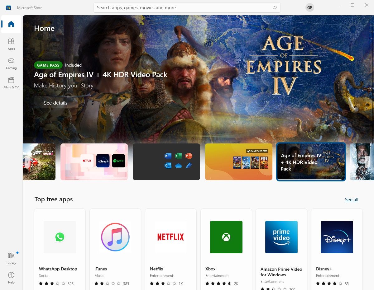 новый Microsoft Store запущен в Windows 10